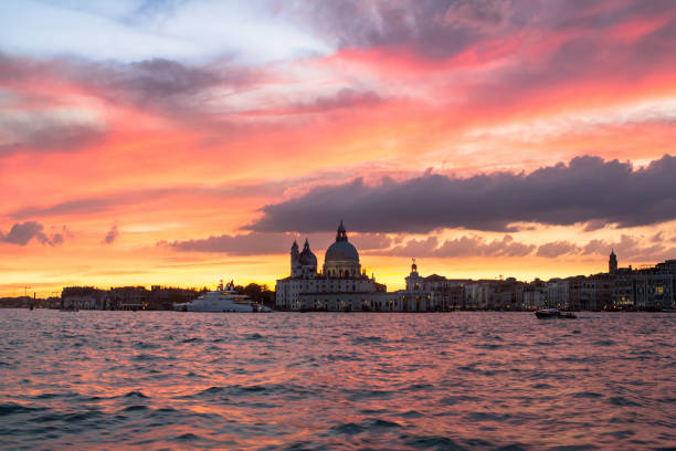 istock Basilica Santa Maria della salute at sunset, Venice 877161090