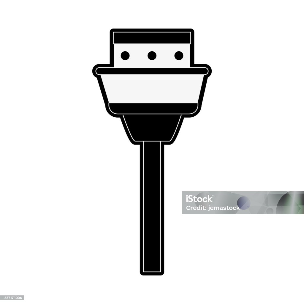 Wiring Computer Vector Computer Wire Isolated Stock Illustration - Download Image Now ...