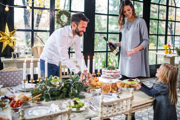 istock Family on Christmas. 877181180