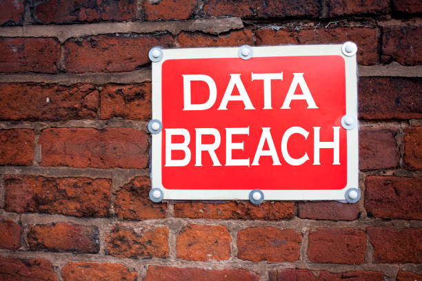 istock Conceptual hand writing text caption inspiration showing Data Breach Business concept for Tech Internet Network Breaking into Database written on old announcement road sign background and copy space 877194554