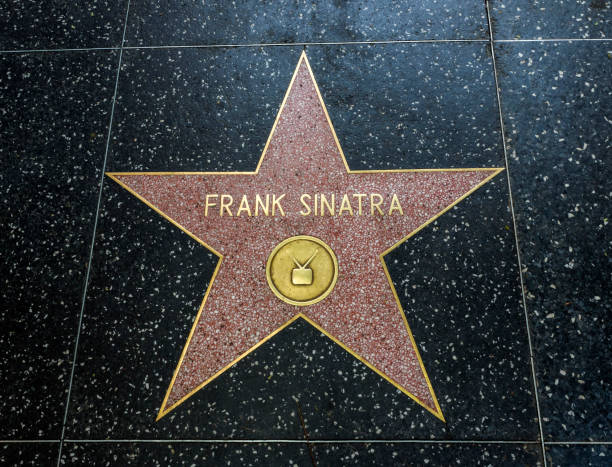 Frank Sinatra's Star, Hollywood Walk of Fame - August 11th, 2017 - Hollywood Boulevard, Los Angeles, California, CA, USA stock photo