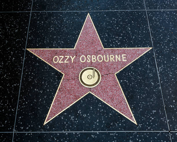 Ozzy Osbourne's Star, Hollywood Walk of Fame - August 11th, 2017 - Hollywood Boulevard, Los Angeles, California, CA, USA stock photo