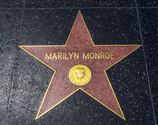 Marilyn Monroe's Star, Hollywood Walk of Fame - August 11th, 2017 - Hollywood Boulevard, Los Angeles, California, CA, USA stock photo