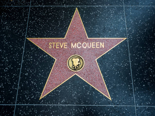 Steve McQueen's Star, Hollywood Walk of Fame - August 11th, 2017 - Hollywood Boulevard, Los Angeles, California, CA, USA stock photo
