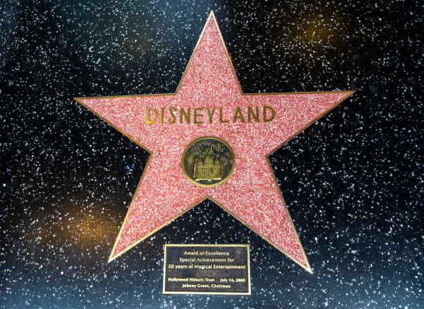 Disneyland's Star, Hollywood Walk of Fame - August 11th, 2017 - Hollywood Boulevard, Los Angeles, California, CA, USA stock photo