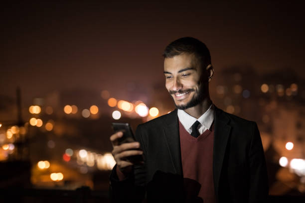 istock Man in his suit with sunglassess 877197594