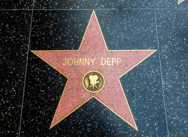 johnny deep's star, hollywood walk of fame - 11 sierpnia 2017 - hollywood boulevard, los angeles, kalifornia, kalifornia, stany zjednoczone ameryki - city of los angeles los angeles county hollywood california california zdjęcia i obrazy z banku zdjęć