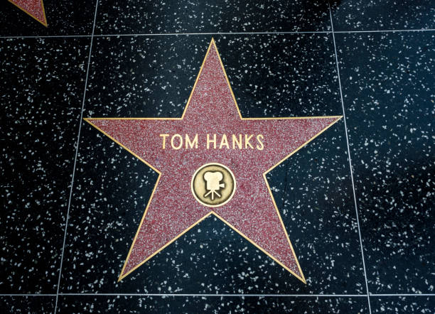Tom Hanks's Star, Hollywood Walk of Fame - August 11th, 2017 - Hollywood Boulevard, Los Angeles, California, CA, USA stock photo