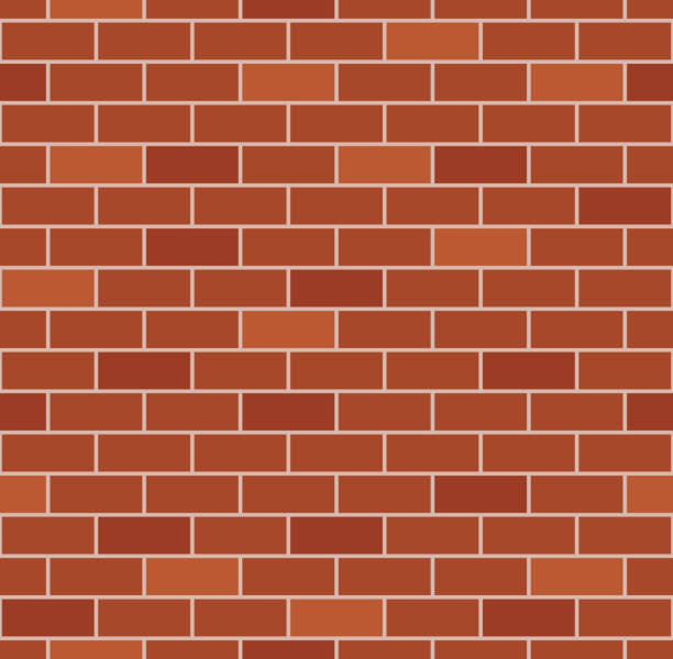 gemauerte wand musterdesign vektor - brick wall backgrounds red textured stock-grafiken, -clipart, -cartoons und -symbole