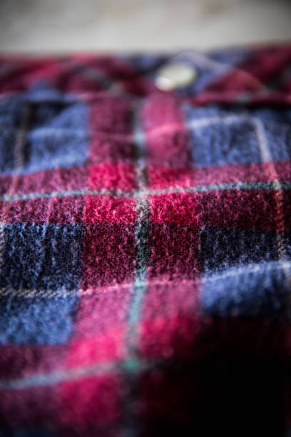 istock Close up of a plaid shirt 877235284