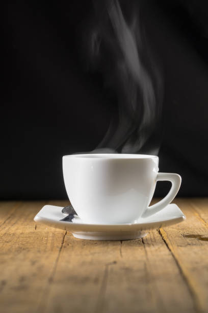 istock Cup of steaming hot coffee 877238330