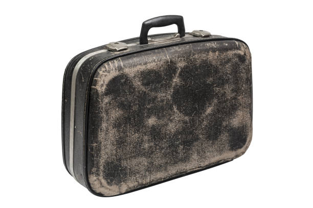 istock Black vintage luggage isolated 877243894