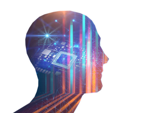 istock double exposure image of virtual human 3dillustration 877247912