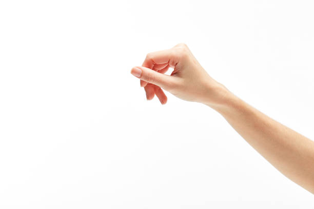 istock beautiful woman's hand isolated on white background 877250814