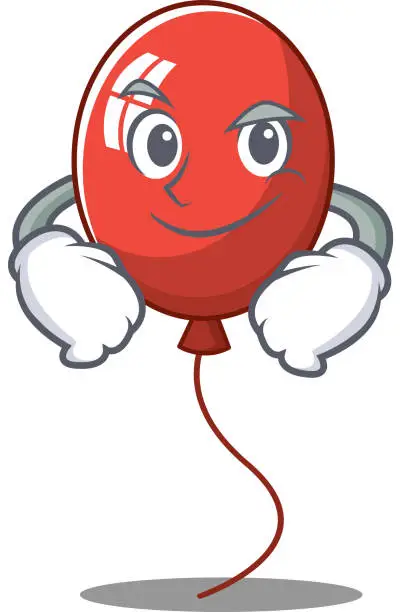 Vector illustration of Smirking balloon character cartoon style