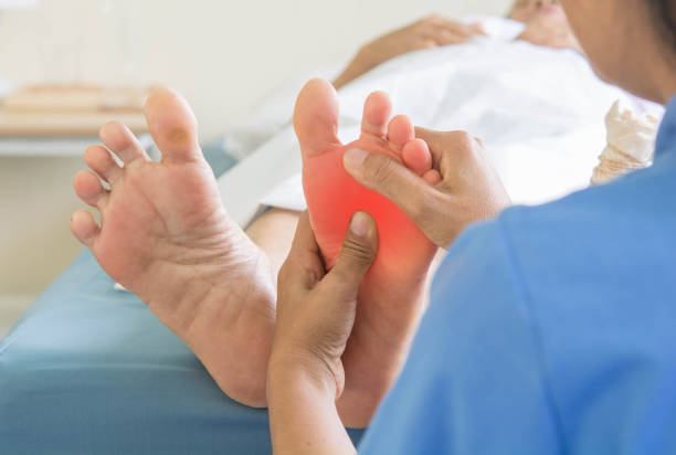 istock Foot Massage  old women 877260694