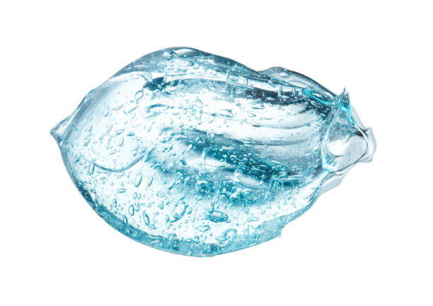 istock Blue gel cream cosmetic bubble isolated on white background photo image object design 877269572