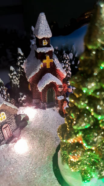 istock Miniature Christmas scene decorations 877269938