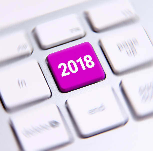 istock New year 2018 on the keyboard. 877270178