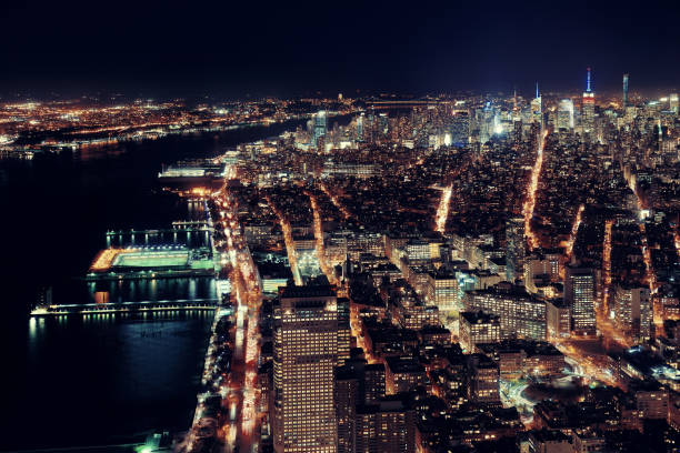 istock New York City downtown at night 877271220