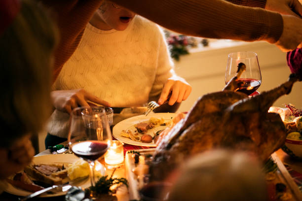 istock Family having a Christmas dinner 877277950