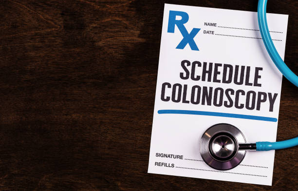 Doctor's orders reminder for colonoscopy exam Doctor's orders reminder for colonoscopy exam colorectal cancer photos stock pictures, royalty-free photos & images