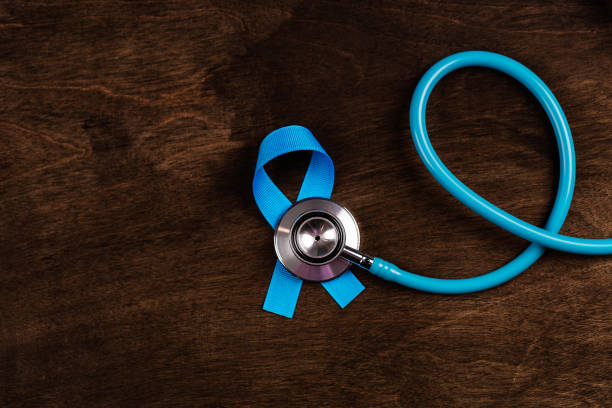 Blue ribbon and stethoscope
