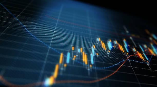 Financial and Technical Data Analysis Graph Showing Search Findings Financial data analysis graph showing search findings. Selective focus. Horizontal composition with copy space. savings account stock pictures, royalty-free photos & images