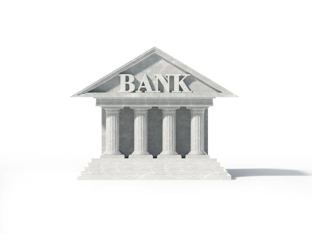istock 3d Bank Icon Isolated On White Background 877279716