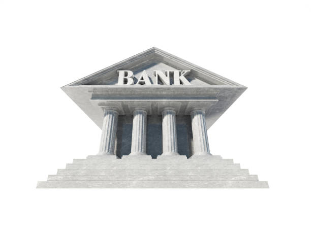 istock 3d Bank Icon Isolated On White Background 877280776