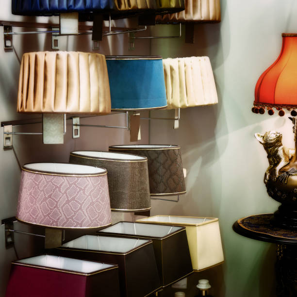istock Lights with lampshade in antique store 877280946