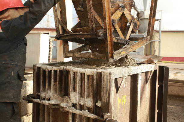 istock molds for concrete slabs in the factory 877291124