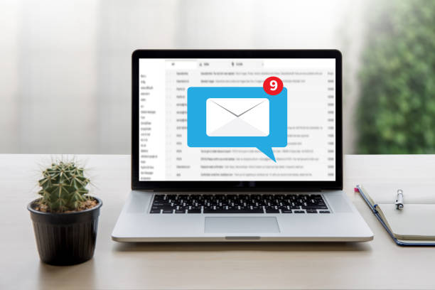 istock Mail Communication Connection message to mailing contacts phone Global Letters Concept 877300942