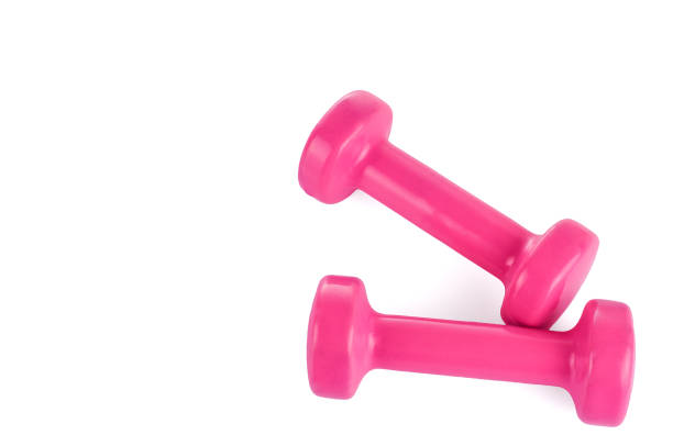 istock Two of dumbbells Isolated on white background 877307728