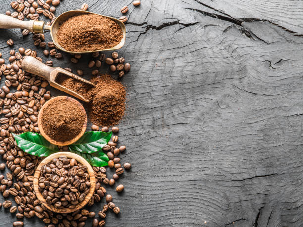 istock Roasted coffee beans  and ground coffee, 877307766