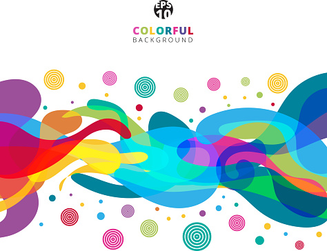 Abstract colorful color splash on white background with copy space. Vector illustration