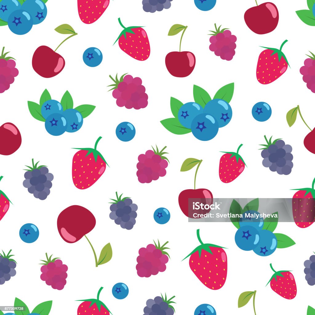 Nền Quả Mọng Liền Mạch Với Dâu Tây Quả Việt Quất Quả Mâm Xôi Anh ...