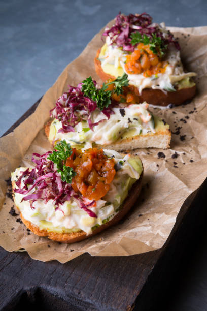 istock Bruschetta with crab salad 877310046