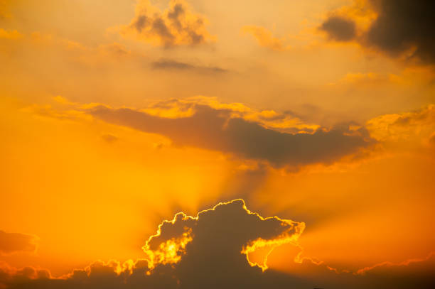 istock Beautiful clouds and sky at sunset 877311844