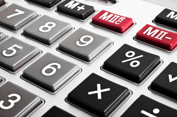 istock Closeup image of calculator keyboard 877312618