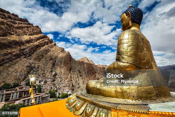 Buddha Statue And Hemis Monastery Ladakh Stock Photo - Download Image Now - Tibet, Ladakh Region, Lamayuru Monastery