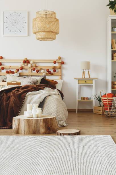 istock Bedroom interior with hygge design 877333318