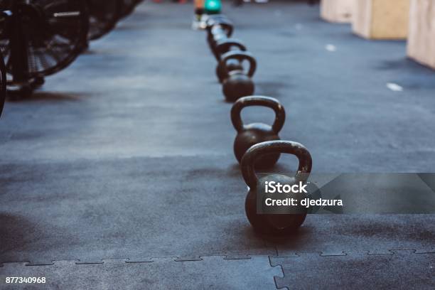 Heavy Metal Kettlebells Weights Stock Photo - Download Image Now - Cross Training, Equipment, Exercise Equipment