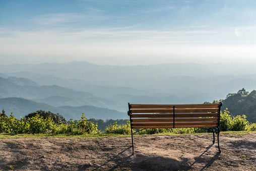 The chair on the mountain at Doi Inthanon, Chiang Mai, Thailand