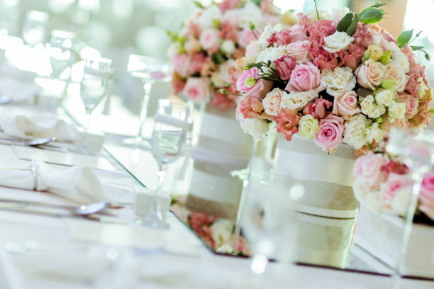 istock Beautiful wedding decoration 877349226