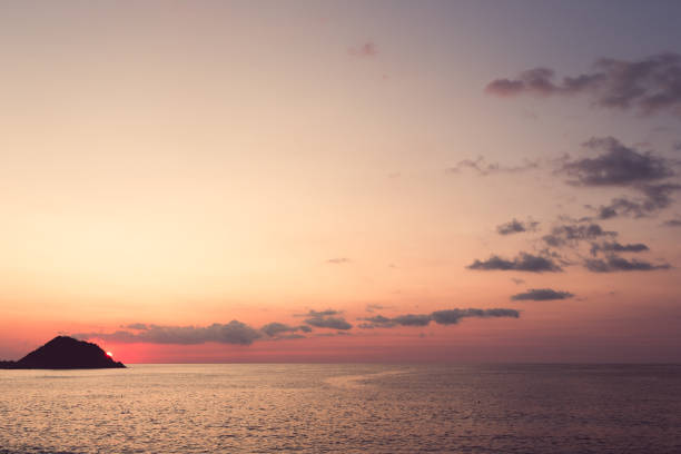 istock Beautiful sunset on the Myrtos Beach (Greece, Kefalonia, Ionian Sea) 877354976