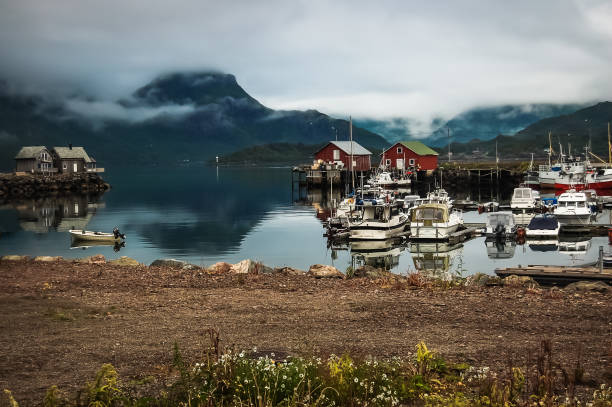 istock fishing village in spring, in Norway 877365506