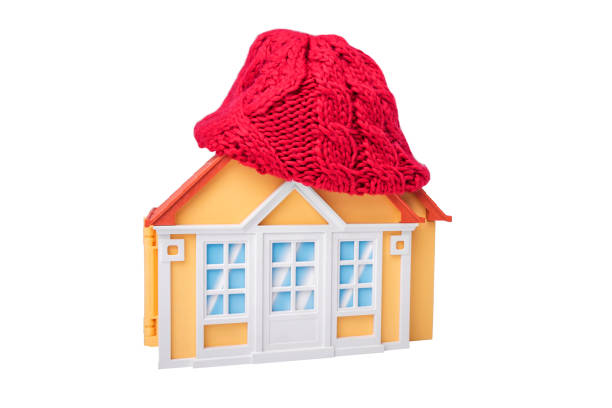 istock House is wrapped in a scarf. 877366904