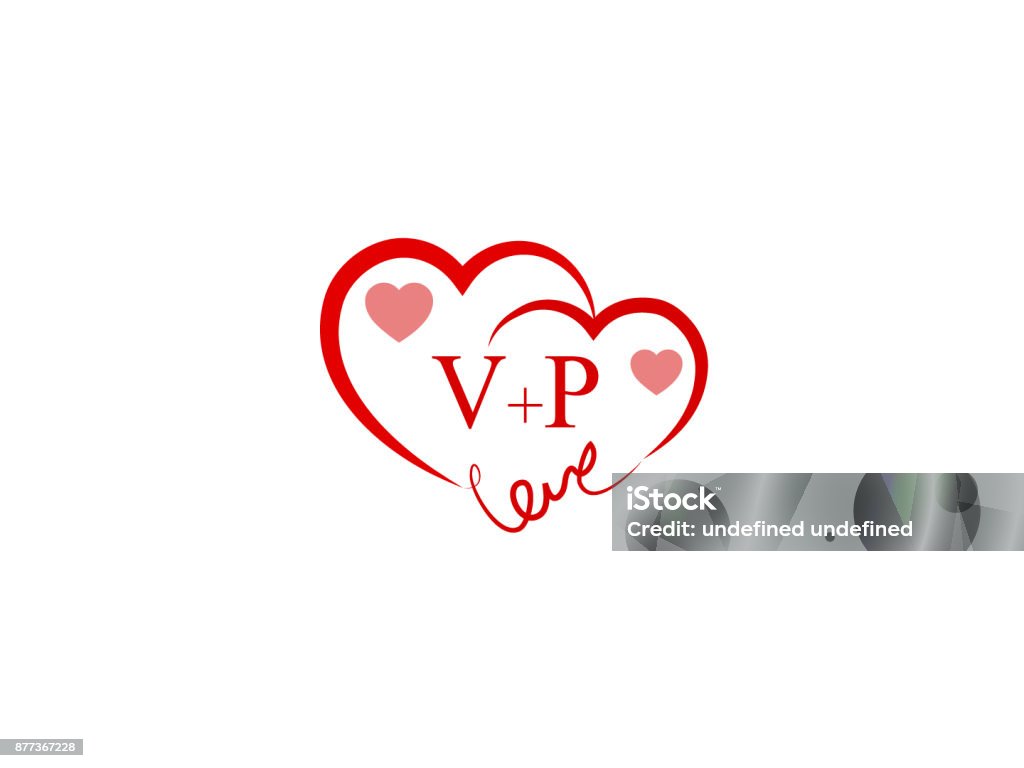 Vp Initial Wedding Invitation Love Icon Template Vector Stock Illustration  - Download Image Now - iStock