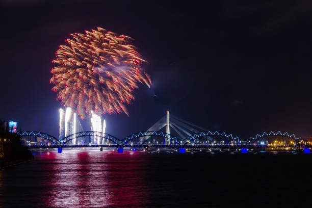 istock fireworks on Independence Day in Riga, Latvia 877368272